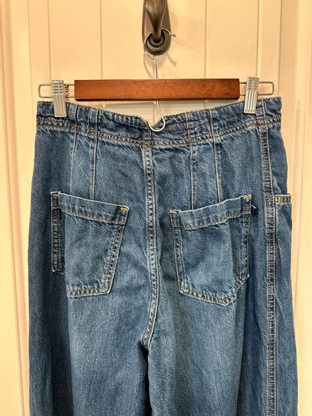 Pilcro The Uppercase A Wide Leg Denim Pants 30 Boho Chic Indie Retro Vibe - Picture 4 of 7